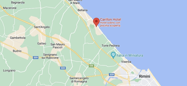 mappa Hotel Carillon - Igea Marina